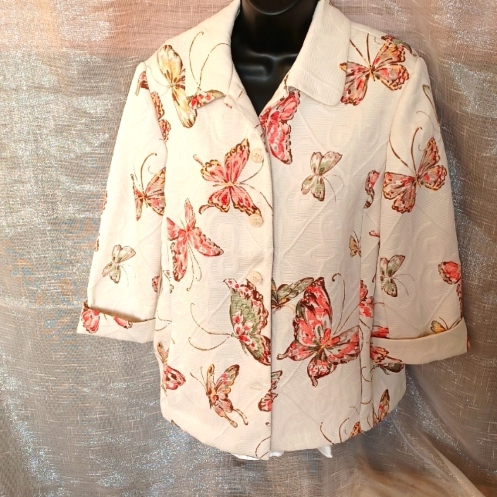 Alfred Dunner 90's Retro Textured Jacket, 12P